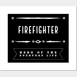 Firefighter | Pandemic everyday hero Posters and Art